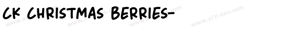 CK Christmas Berries字体转换